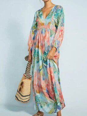Anthropologie Bl-nk Bl^Nk London Victory Cover-Up Maxi Dress
